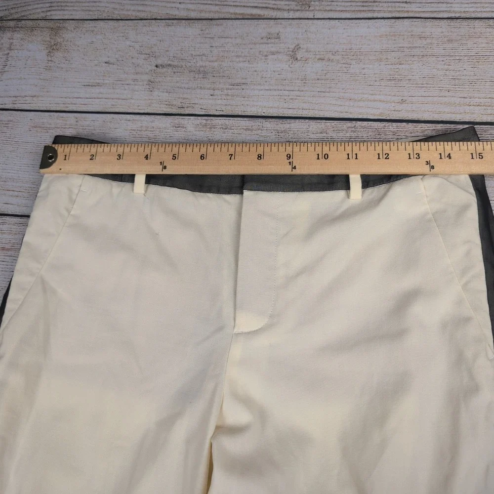 Vince. Cream Wool Blend Tuxedo Stripe Pants Size‎ 8